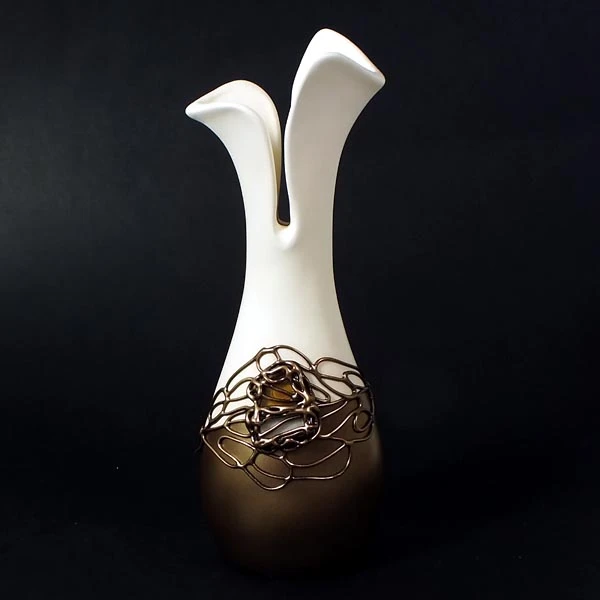 CER-WAZON TULIPAN SMUKŁY DUŻY *DEKOR 1/2 ZŁOTO* C-523-1/2Z