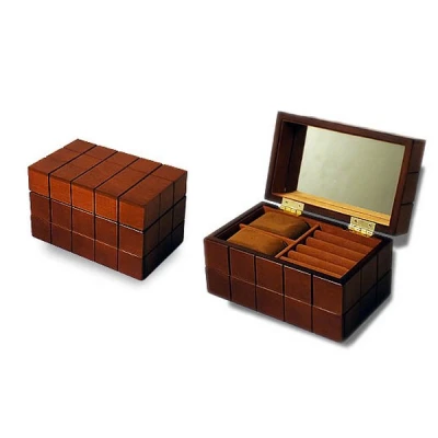 TOM-SZKATŁKA DREWNO NA BIŻUTERIE 20X12,2X12,5 WY11035