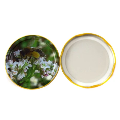 WIECZKO DUŻE FI82/6 MIÓD PSZCZOŁA BIAŁY KWIAT