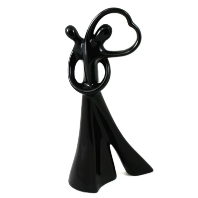 CER-AKT PARA SERCE Z RĄK* DEKOR SZKLIWO CZARNE* C-961SZK