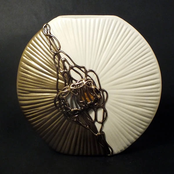 CER-WAZON SŁOŃCE MALY *DEKOR 1/2 ZŁOTO* C-533-1/2Z