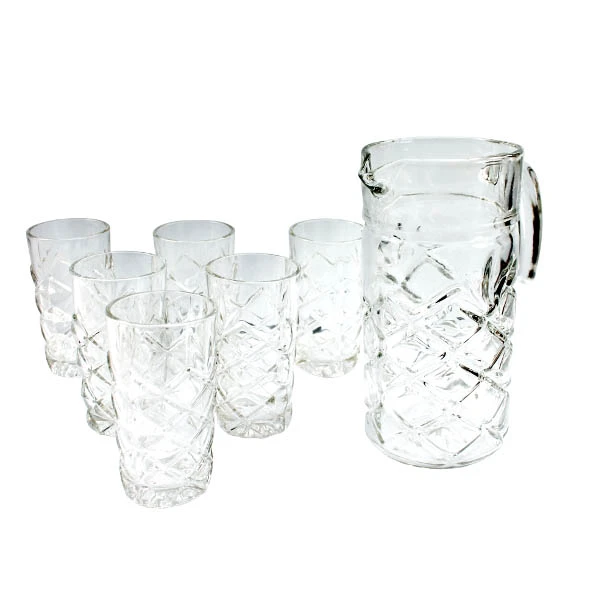 FEN-KPL. DZBANEK SZKLANY 1L + 6 SZKLANEK *PINEA*