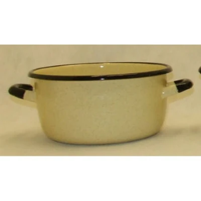 Garnek emalia WYPUKŁY 20CM DOMOS