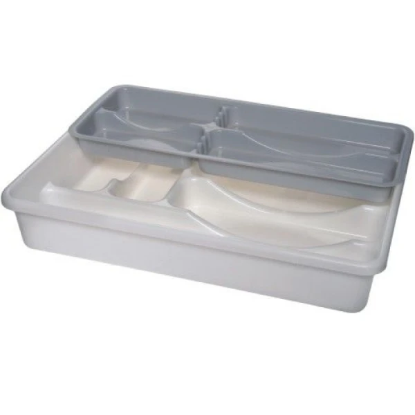 WKŁAD DO SZUFLADY NA SZTUĆCE I INNE KUCHENNY 2-CZĘŚCIOWY 39x30,5xh7cm