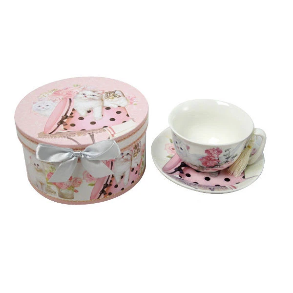 TOM-FILIŻANKA ZE SPODKIEM 16.2X9CM 300ML BRG-2