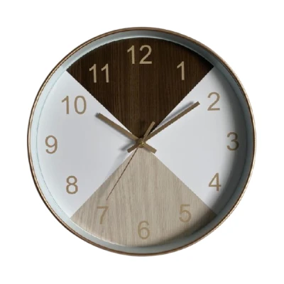 AS-ZEGAR ŚCIENNY 30CM MOTYW DREWNO/MIEDŹ