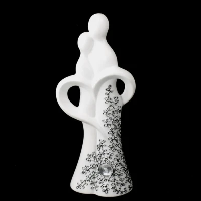 CER-AKT PARA W OBJĘCIACH SERCA MAŁA DECOR SREBRO C-853DS