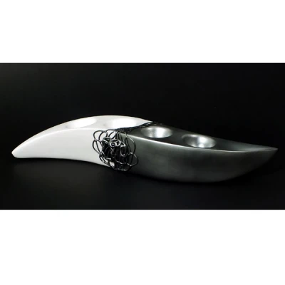 CERKAM-ŚWIECZNIK IV ADW. *DECOR 1/2 SREBRO* C-168-1/2S