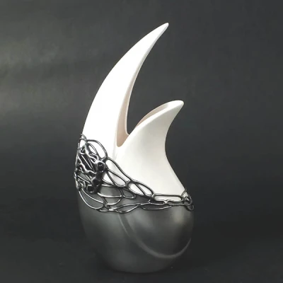 CER-WAZON DELFIN MAŁY *DECOR 1/2 SREBRO* C-593-1/2S