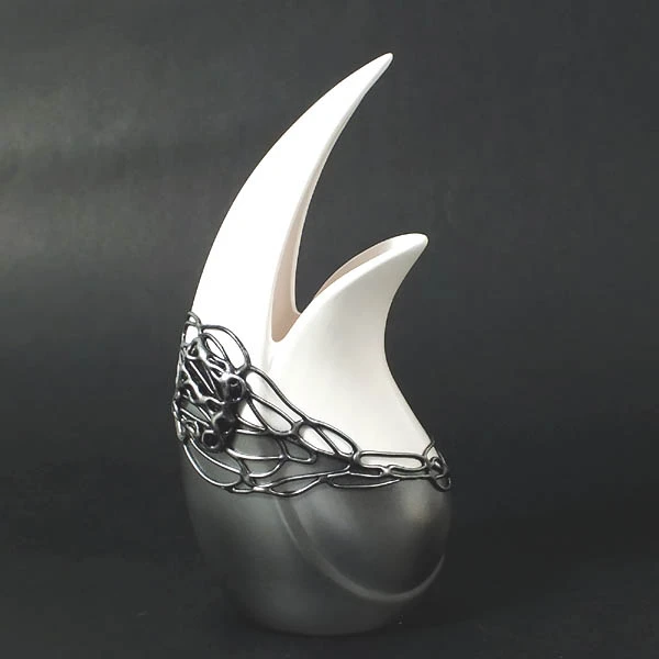 CER-WAZON DELFIN MAŁY *DECOR 1/2 SREBRO* C-593-1/2S