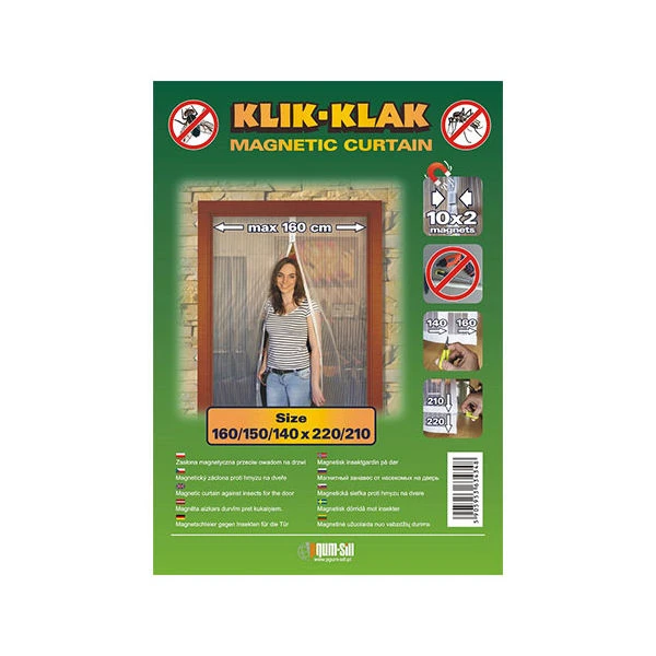 PGUM-ZASŁONA MAGNETYCZNA *KLIK-KLAK* 160*220 BIAŁA