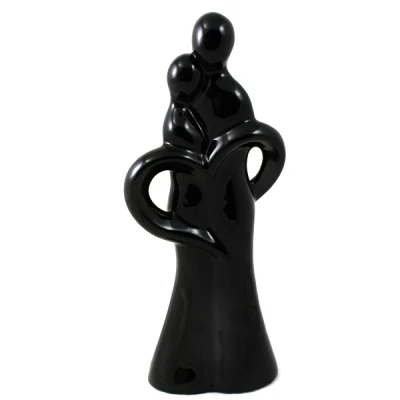 CER-AKT PARA W OBJĘCIACH SERCA MAŁA* DEKOR SZKLIWO CZARNE* C-853SZK