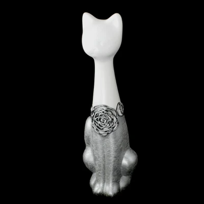 CER-KOT RUSKI DUŻY *1/2 RÓŻA-BIAŁY* C-117-1/2R