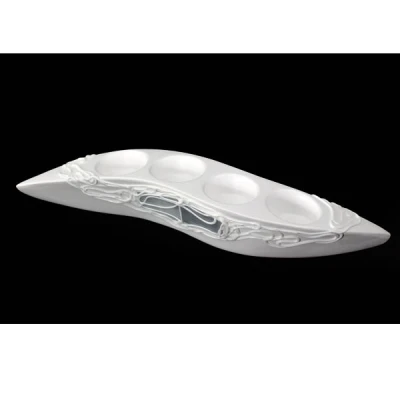 CER-ŚWIECZNIK IV ADWENT *DEKOR WITRAŻ BIAŁY* C-168W