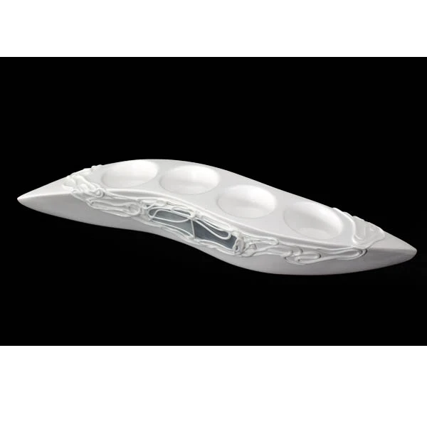 CER-ŚWIECZNIK IV ADWENT *DEKOR WITRAŻ BIAŁY* C-168W