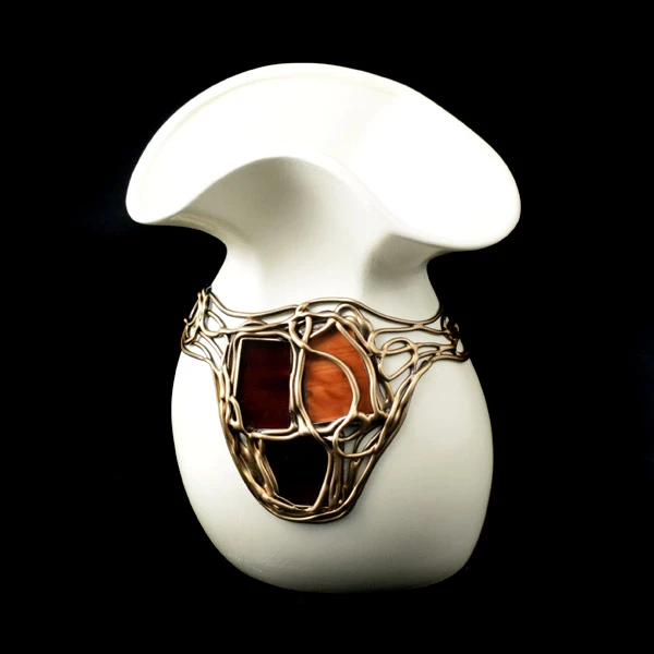 CER-WAZON BUKIET *DEKOR WITRAŻ BIAŁY* C-532W