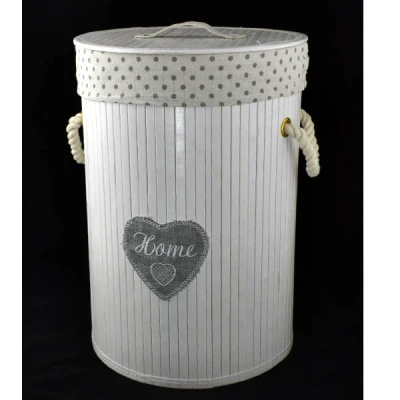 DM-KOSZ WIKLINOWY OKRĄGŁY WYŚCIELANY Z/P *S* H40 FI28 YD18430/S BIAŁY