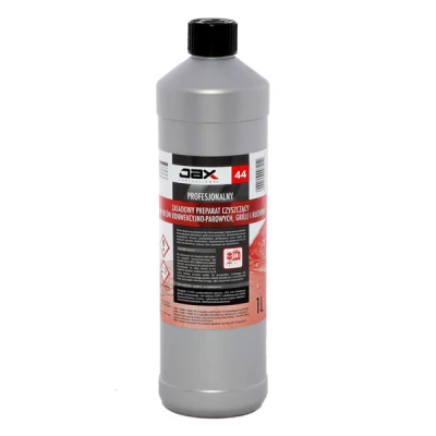 JAX-44 PROFESJONALNY ZASADOWY PREPARAT CZYSZCZĄCY DO PIECÓW KONWEKCYJNO-PAROWYCH/GRILLI/KUCHENEK *JAX PROFESSIONAL* 1L