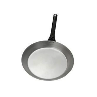 PATELNIA STALOWA 20 cm TRADYCYJNA NA GAZ NA OGNISKO DO SMAŻENIA WYTRZYMAŁA