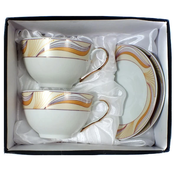 SAL-KPL. FILIŻANEK+SPODKI 2+2 *MAGDALENA GA1378G* 300ML