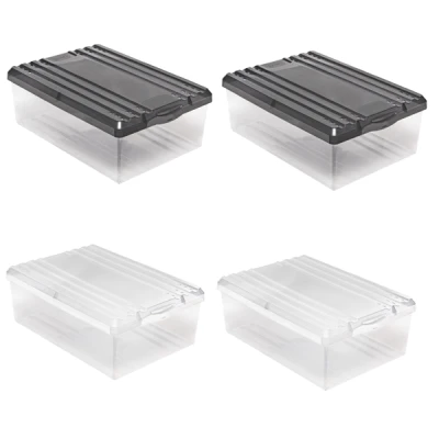 ORGANIZER NA BUTY 2szt POJEMNIK Z POKRYWĄ PLASTIK