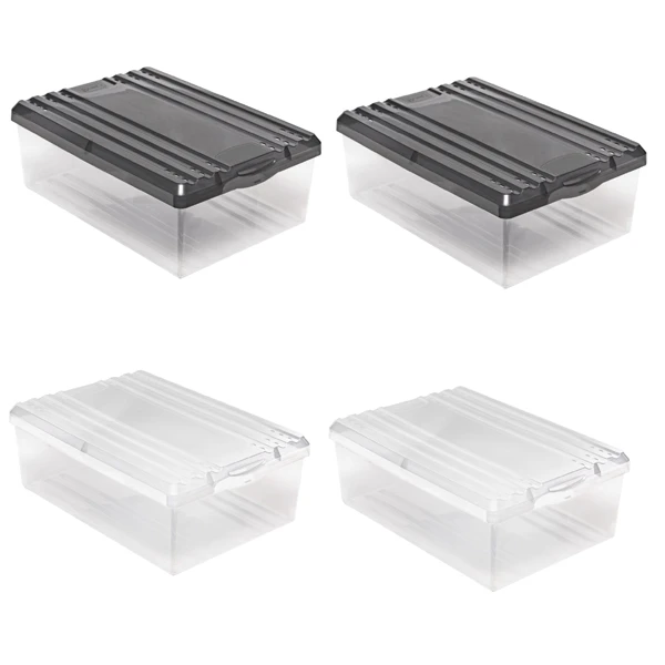 ORGANIZER NA BUTY 2szt POJEMNIK Z POKRYWĄ PLASTIK