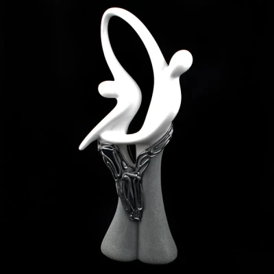 CER-AKT TANIEC DUŻY *DECOR WITRAŻ 1/2 BROKAT BIAŁY* C-548-1/2W