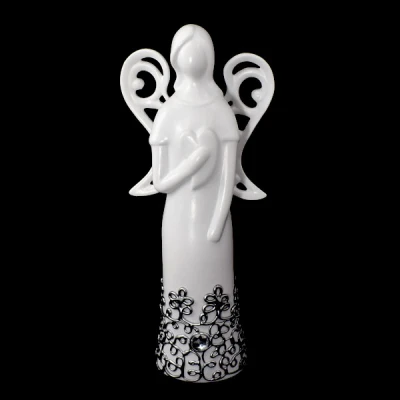 CER-ANIOŁ AŻUROWE SKRZYDŁA ŚREDNI *DECOR SREBRO* C-892DS