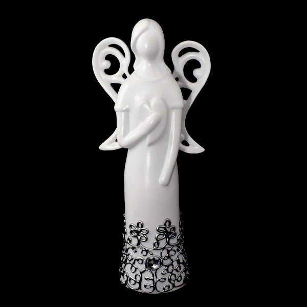 CER-ANIOŁ AŻUROWE SKRZYDŁA ŚREDNI *DECOR SREBRO* C-892DS