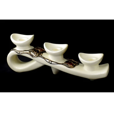 CER-ŚWIECZNIK ZJEŻDŻALNIA *WITRAŻ-KREM* C-451W