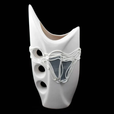 CER-WAZON REKIN Z DZIURAMI *DEKOR WITRAŻ BIAŁY* C-524W