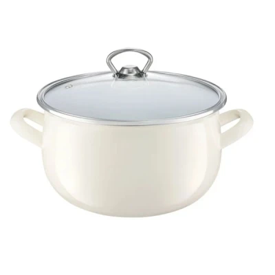 DAJ-GARNEK EMALIOWANY Z/P BARYŁKA GARDEN 16CM 35160 KREM