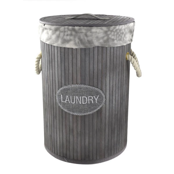 DM-KOSZ WIKLINOWY OKRĄGŁY WYŚCIELANY Z/P *S* H40 FI28 YD18423/S SZARY