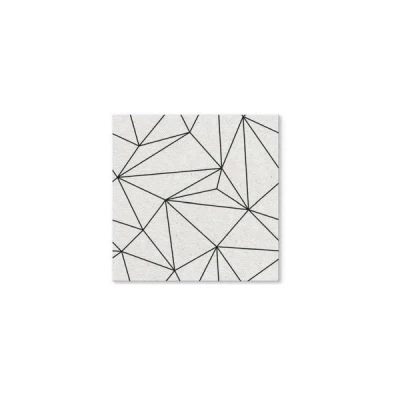 PAW-SERWETKI AIRLAID 40*40 *GEOMETRIC LINES* BIAŁA /50/