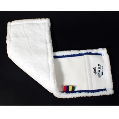 AT-MOP PŁASKI 50CM MIKROFAZA BIAŁY KIESZENIOWY MOPM50