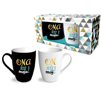 BG-ZESTAW 2-KUBKÓW BARYŁKA 300ML *ONA JEST MOJA/ON JEST MÓJ*