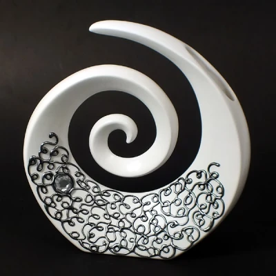 CERKAM-STROIK SPIRALA DUŻA *DECOR SREBRO* C-231DS