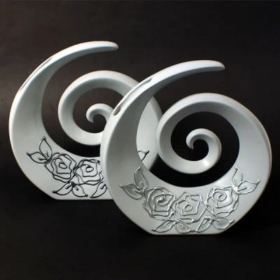 CERKAM-STROIK SPIRALA DUŻA *DECOR SZARY RÓŻA* C-231DSZ