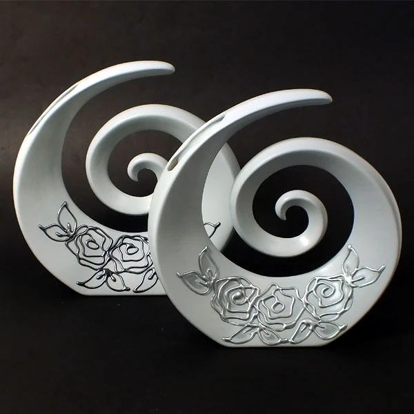 CERKAM-STROIK SPIRALA DUŻA *DECOR SZARY RÓŻA* C-231DSZ