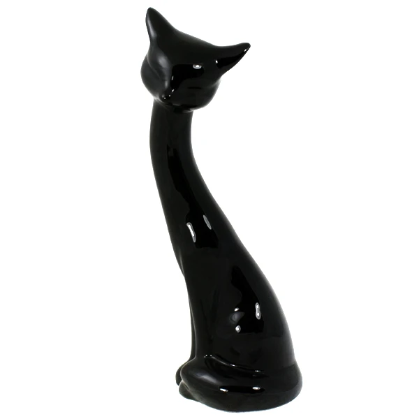 CER-KOT LISEK DUŻY *SZKLIWO CZARNE* C-782SZK