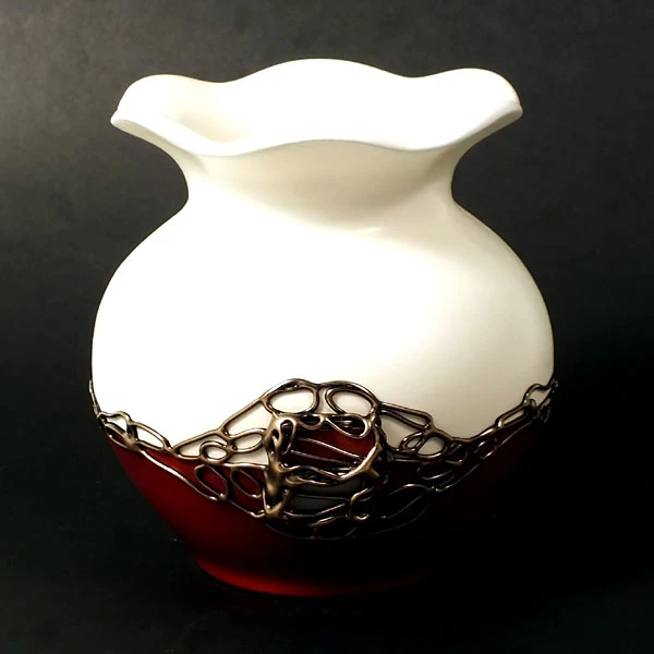 CER-WAZON GRUBY KWIAT *DECOR MAHOŃ* C-057DM