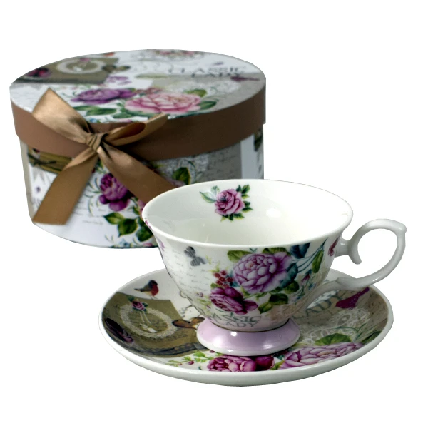 MMG-FILIŻANKA+SPODEK 200ML 37058 *CLASSIC LADY*