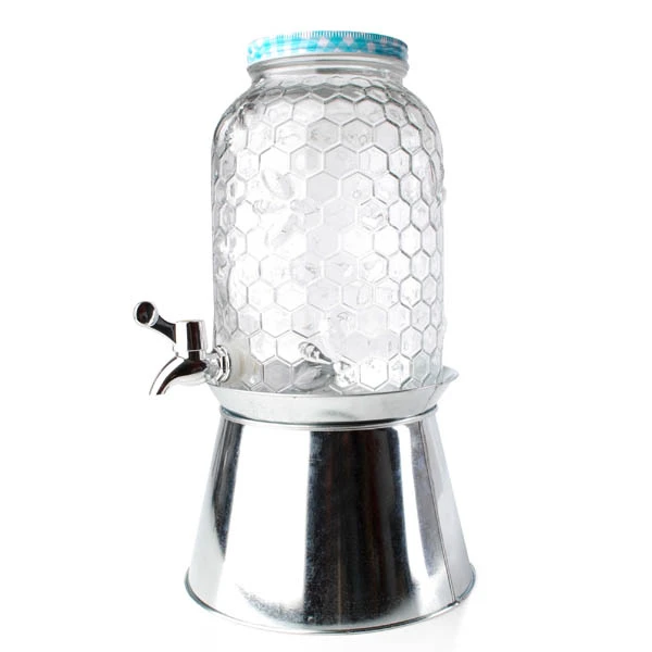 MON-SŁÓJ SZKLANY 3,5L Z KRANEM NA STOJAKU 8596