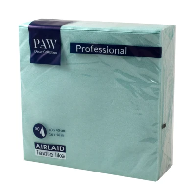 PAW-SERWETKI AIRLAID 40*40 MONOCOLOR LIGHT MINT /50/ *9126*