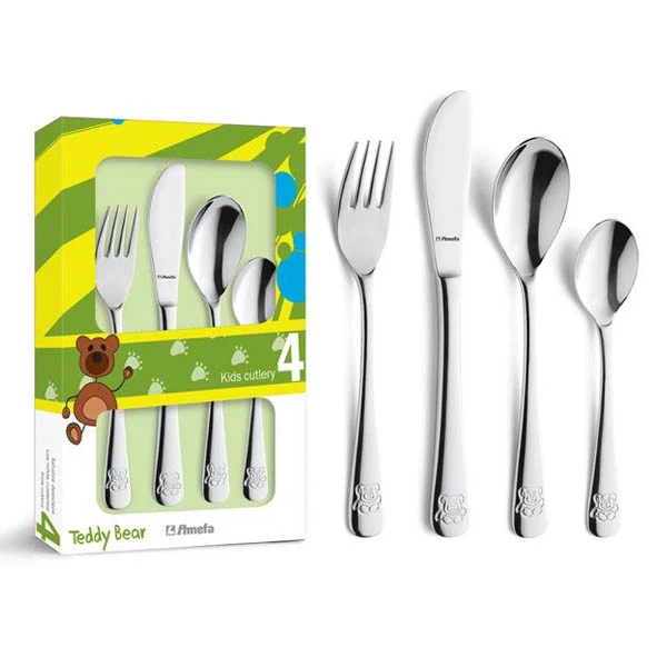 AMEFA-KPL. SZTUĆCÓW DZIECIĘCY 4 EL.*TEDDY BEAR*