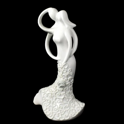 CER-AKT PARA W OBJĘCIACH *DEKOR BIAŁY* C-671DB