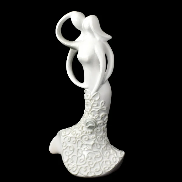 CER-AKT PARA W OBJĘCIACH *DEKOR BIAŁY* C-671DB