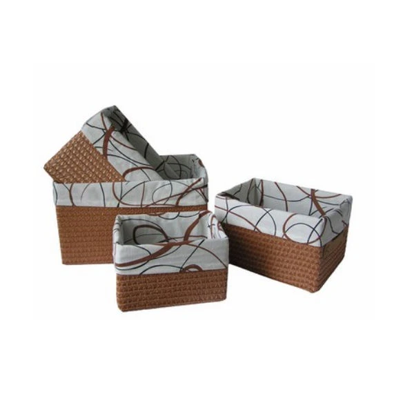 FEN-KPL. 4 KOSZYKÓW PROSTOKĄTNYCH DEKOR