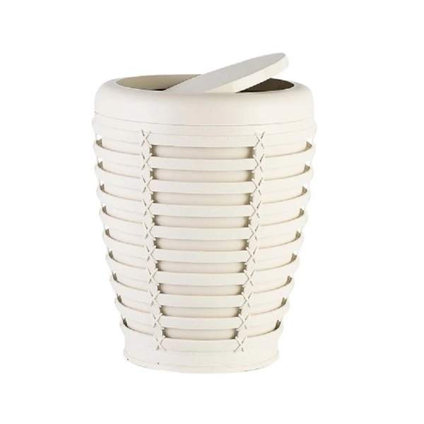 KATEX-KOSZ NA ŚMIECI OKRĄGŁY *PALM* 7,5L *BEŻ*