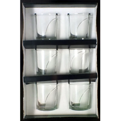 KPL.6 SZKLANEK DRINK NISKI WSTEGA PLATYNA